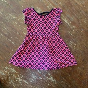 Black and pink toddler dress; size M 5